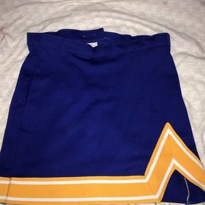 Blue and gold pencil skirt